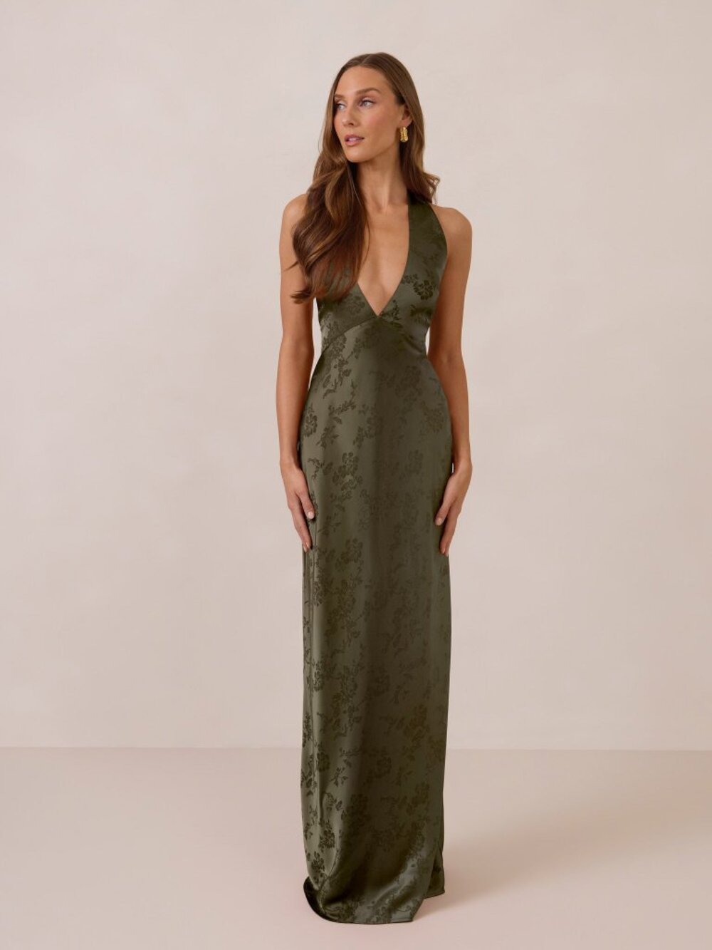 Park & Fifth Empire Dress Size MM / Moss Jacquard